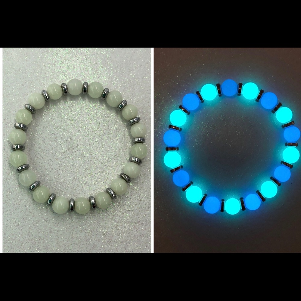 Blue Bayou Beaded Glowie Bracelet Glow in the Dark